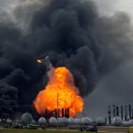 satellite style view of Iran nuclear facility attack location