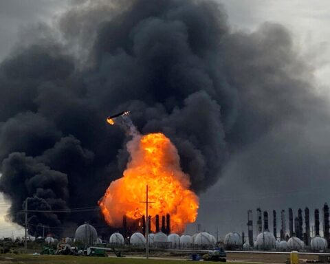satellite style view of Iran nuclear facility attack location