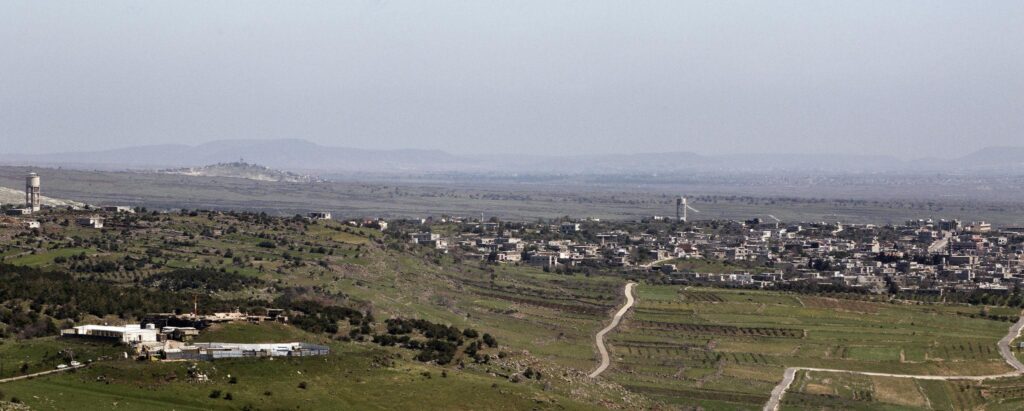 Southern Lebanon hills along the Israel Lebanon border conflict Blue Line area