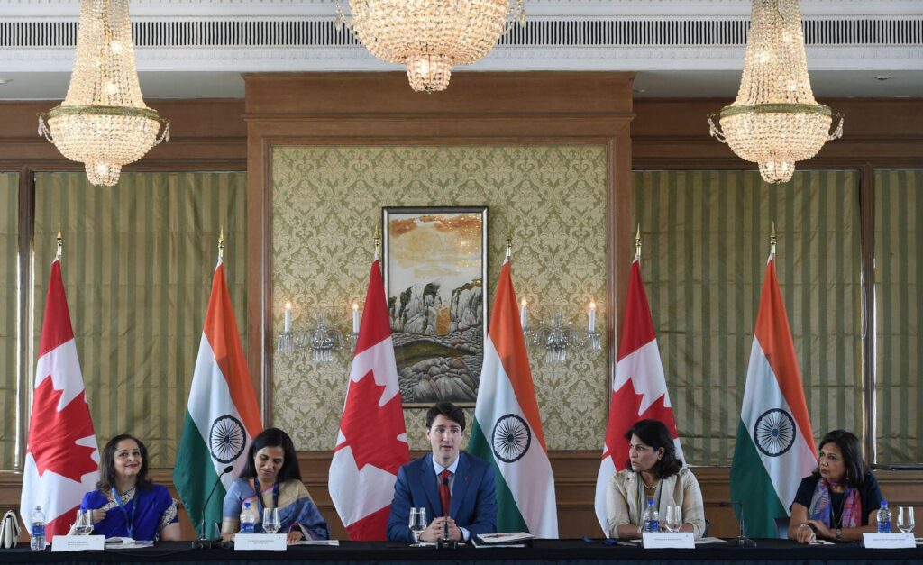 India and Canada flags symbolizing India Canada bilateral trade partnership