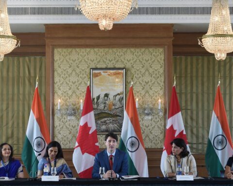 India and Canada flags symbolizing India Canada bilateral trade partnership