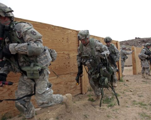 United States defense strategy includes troop readiness and military training operations