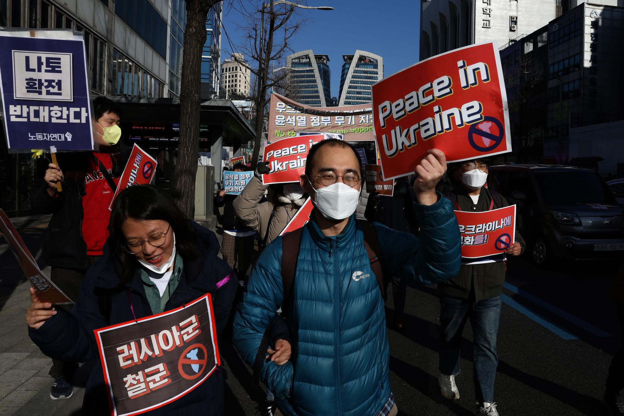 Victory Banner Controversy Sparks Government Response and Public Debate in South Korea Seoul 2026 2 Ukraine war anniversary vigil in Seoul linked to victory banner controversy 2026