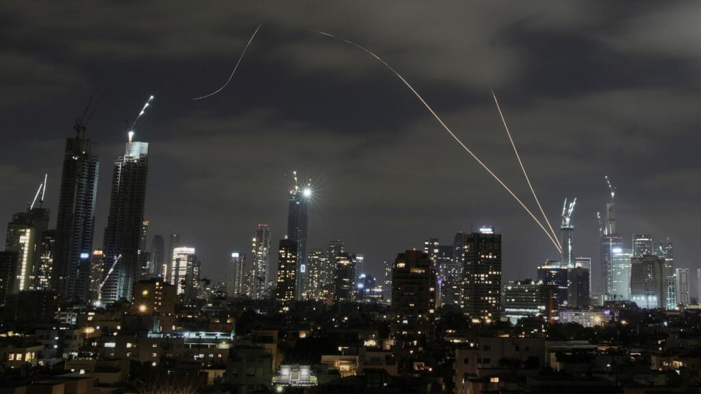 blasts heard over Jerusalem after missile alert as explosions light the night sky
