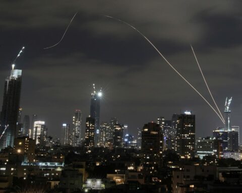 blasts heard over Jerusalem after missile alert as explosions light the night sky