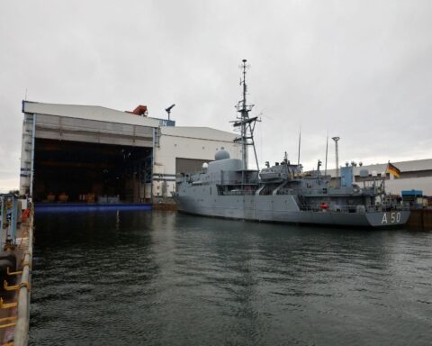 Germany defense industry leaders discussing naval expansion plans