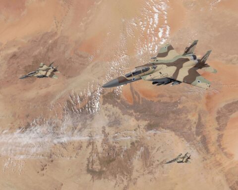 Nigeria military airstrike supported by air force patrol over conflict zone