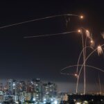 Israel border tensions with air defense system intercepting incoming missile over northern region