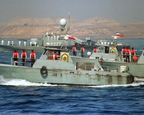 Trump Hormuz power plant threat highlighted on Strait of Hormuz map showing strategic energy routes