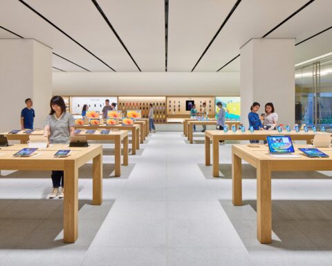 Apple revenue growth analysis showing Apple Park headquarters in Cupertino 2026