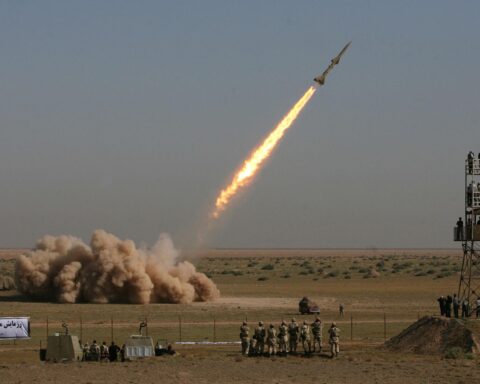 Advanced radar system displayed during Iran defense strategy statement coverage