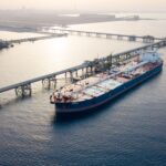 Red Sea oil exports from Saudi Arabia port showing tanker loading operations