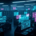 digital surveillance threat visualized through global cyber data monitoring