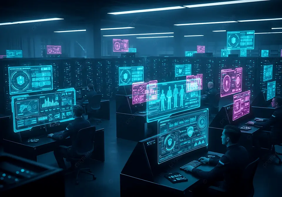 digital surveillance threat visualized through global cyber data monitoring