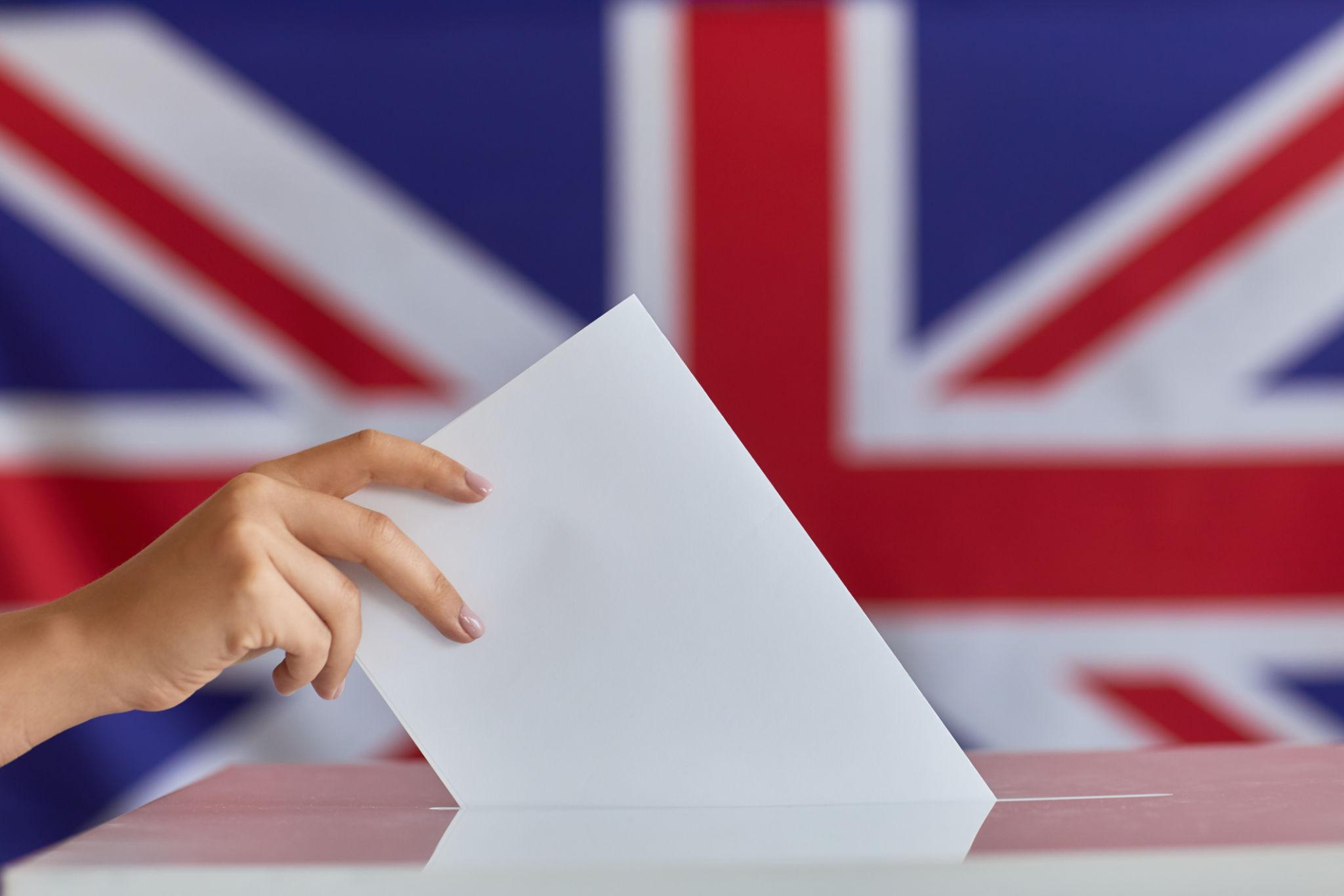 UK election strategy campaign rally with British political supporters
