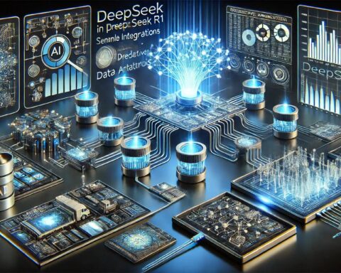 DeepSeek unveiling new model in Beijing highlighting advanced AI technology China