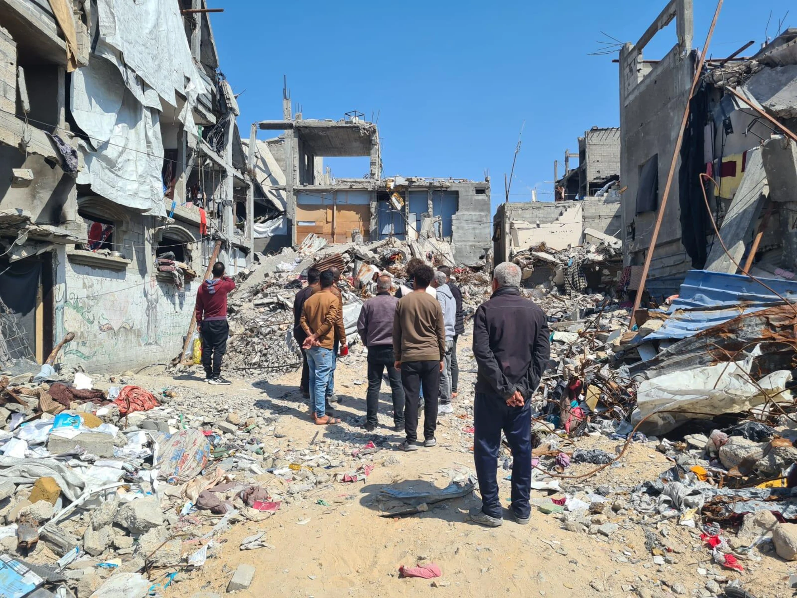 UN aid trucks delivering supplies during Gaza humanitarian crisis