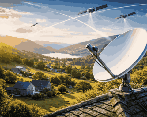 Clear satellite ground station in Brussels powering satellite broadband Europe network