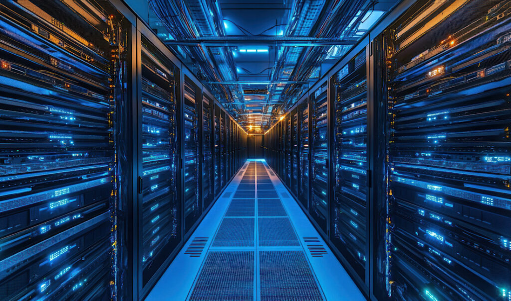 AI server racks supporting cloud computing growth infrastructure