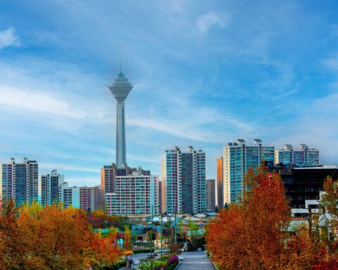 Tehran Emergency Notice issued over Tehran skyline in 2026