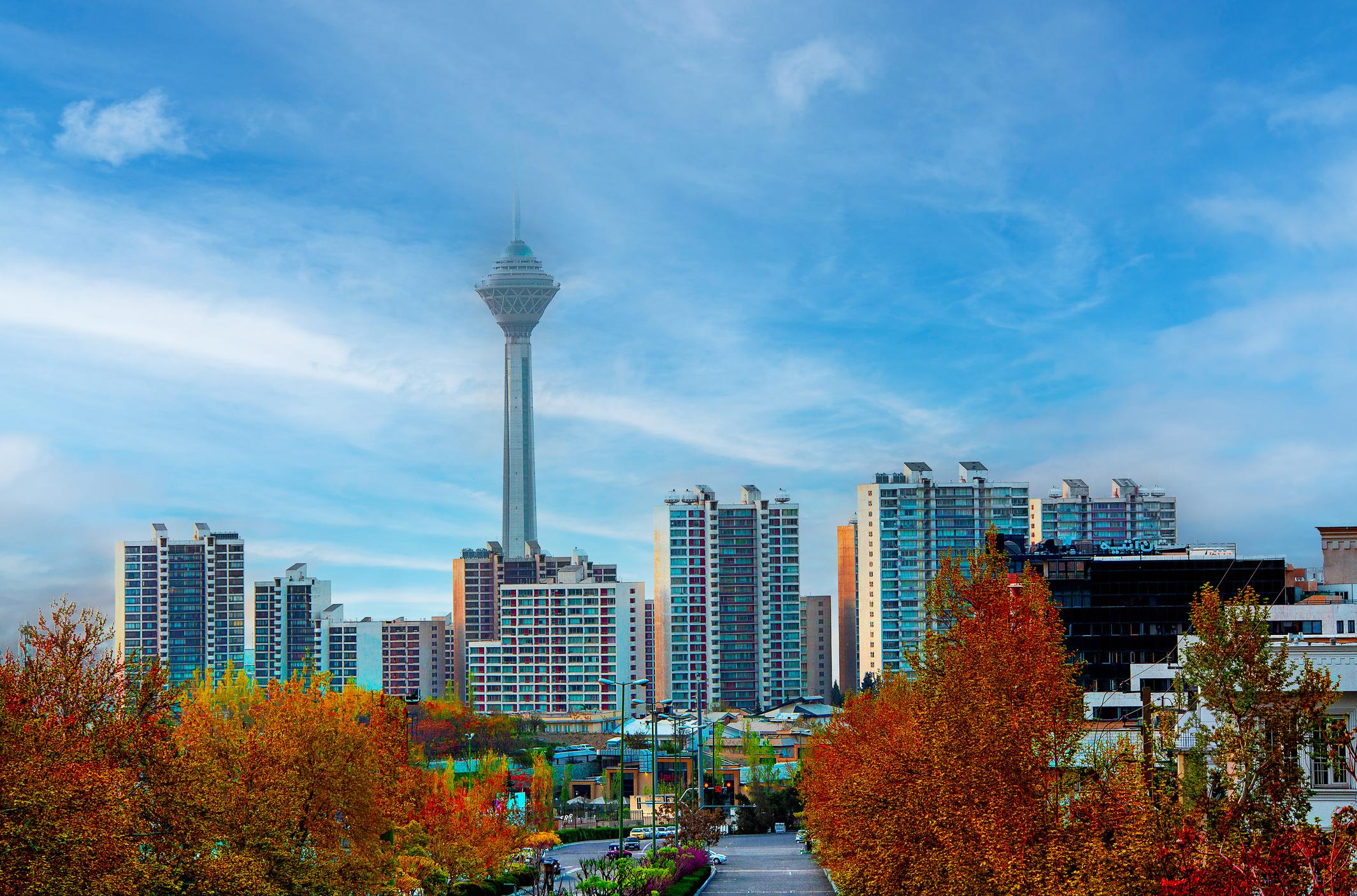 Tehran Emergency Notice issued over Tehran skyline in 2026