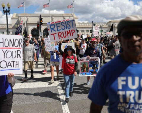 Federal building security at Justice Department headquarters in Washington 2026