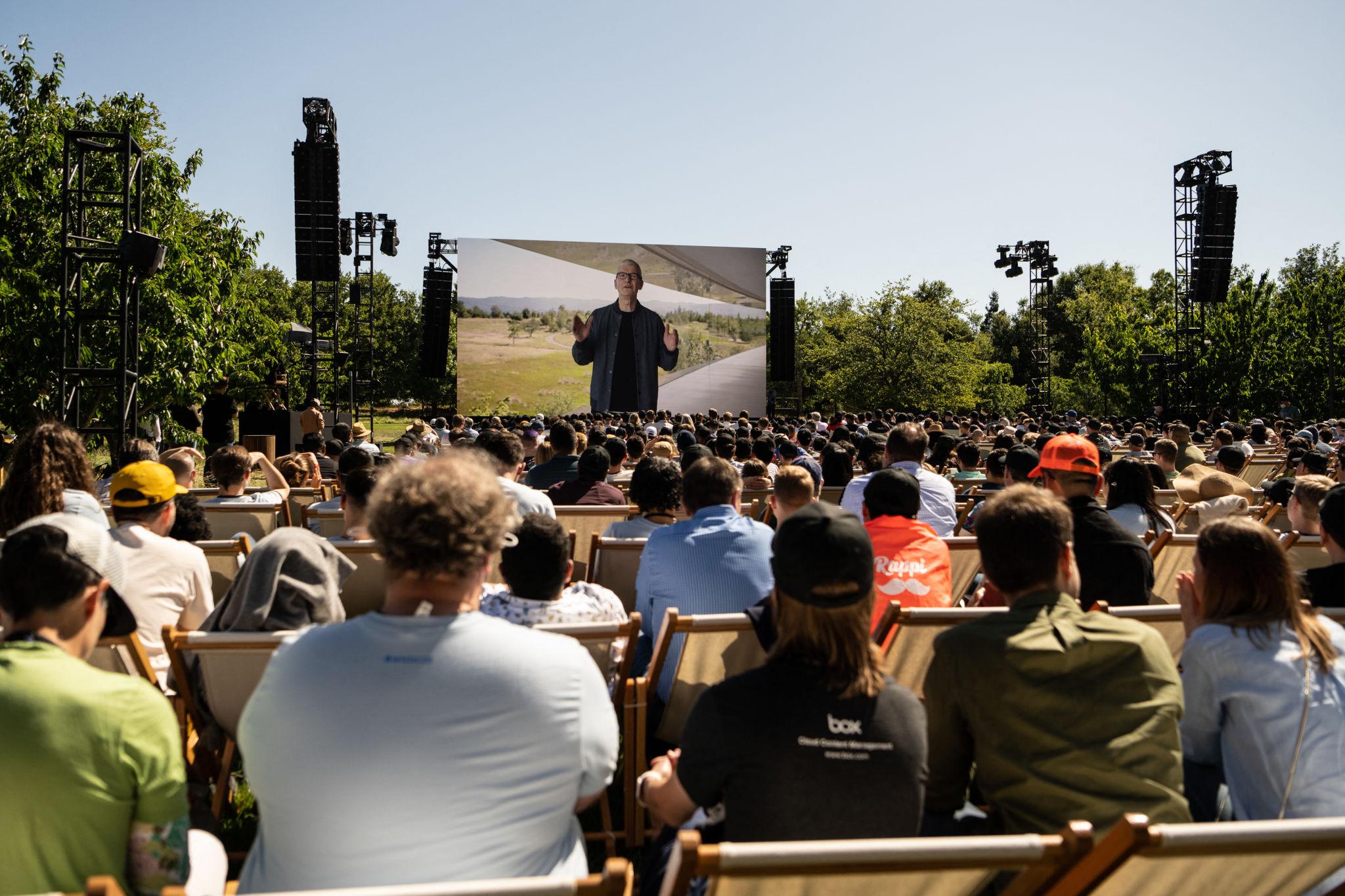 Apple Global Launch stage setup at Apple Park Cupertino March 4 2026