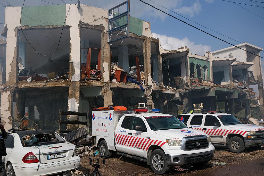 civilian infrastructure attack emergency response at Lebanon hospital strike
